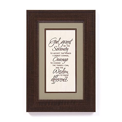 James Lawrence 'Serenity Prayer' Inspirational Framed Wall Art - Brown - Image 1