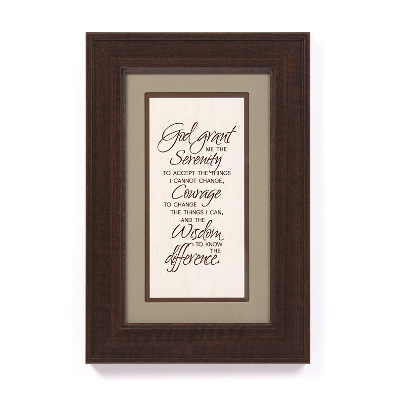 James Lawrence 'Serenity Prayer' Inspirational Framed Wall Art - Brown - Image 4