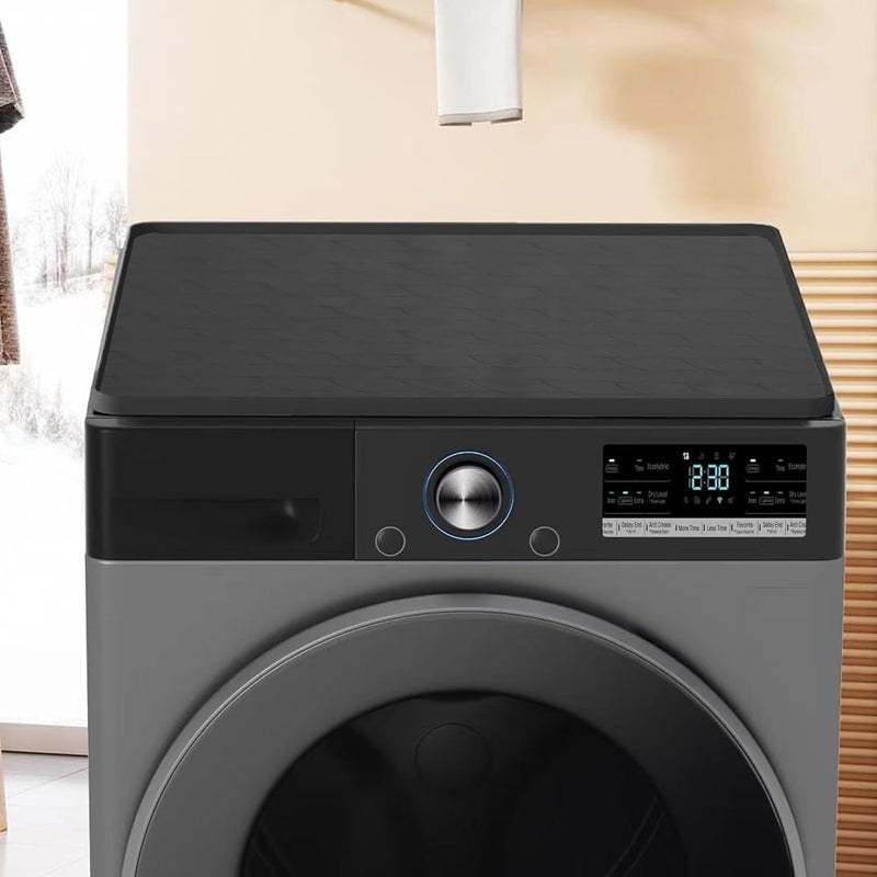 Nurnesy Washer Dryer Top Protector, 23.62" x 23.62" Protective Silicone Rubber Mat for Washing Machine and Dryer, Non-Slip Washing Machine Cover, Laundry Room Accessories (Black) - Image 5