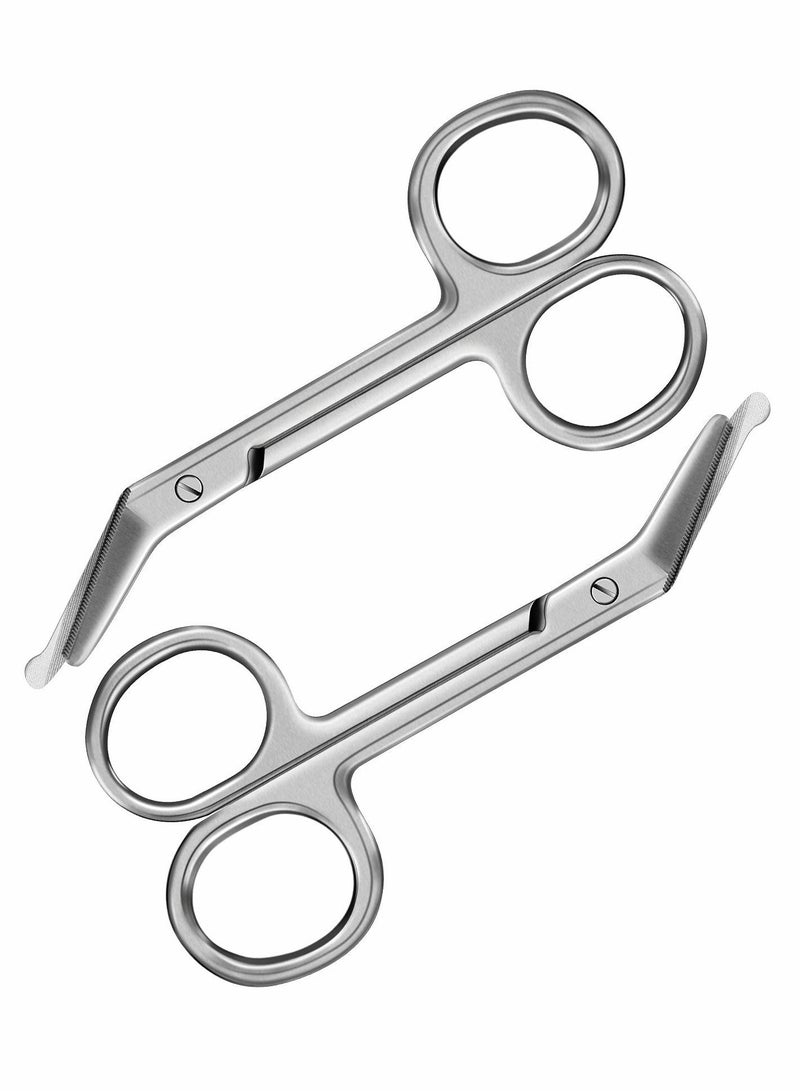 Loquat 2 Pieces Scissors Bandage Stainless Steel Curved - Image 1