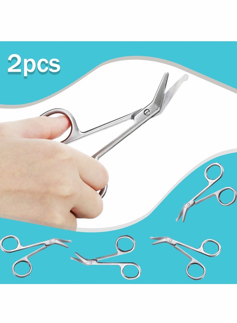 Loquat 2 Pieces Scissors Bandage Stainless Steel Curved - Image 4