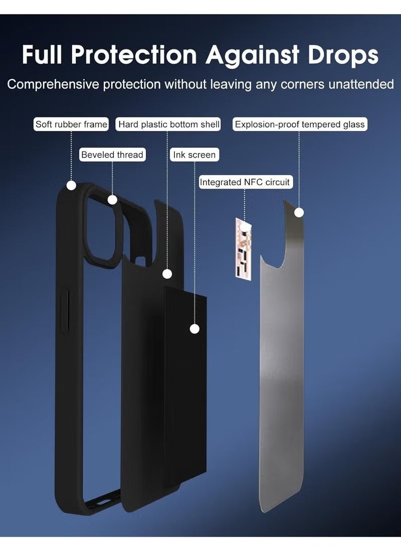 ماركة غير محددة - غطاء هاتف ذكي بشاشة حبر إلكترونية، يمكن تخصيصه ليناسب هواتف iPhone 13-16/Pro/Pro Max، مع إمكانية عرض صور مخصصة. غطاء هاتف مبتكر بتقنية الذكاء الاصطناعي، مقاوم للصدمات، وشاشة حبر إلكترونية قابلة للتخصيص. اللون: أسود. - Image 1