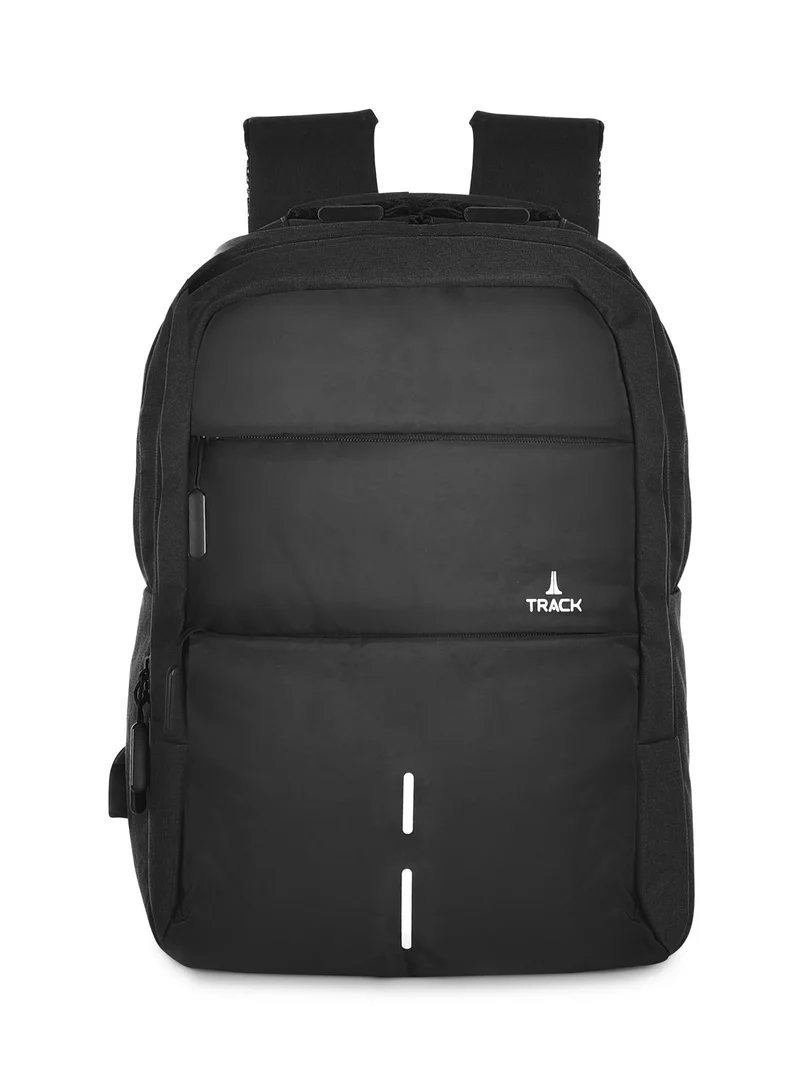 Track Track School Backpack Fabric with USB Port color Black