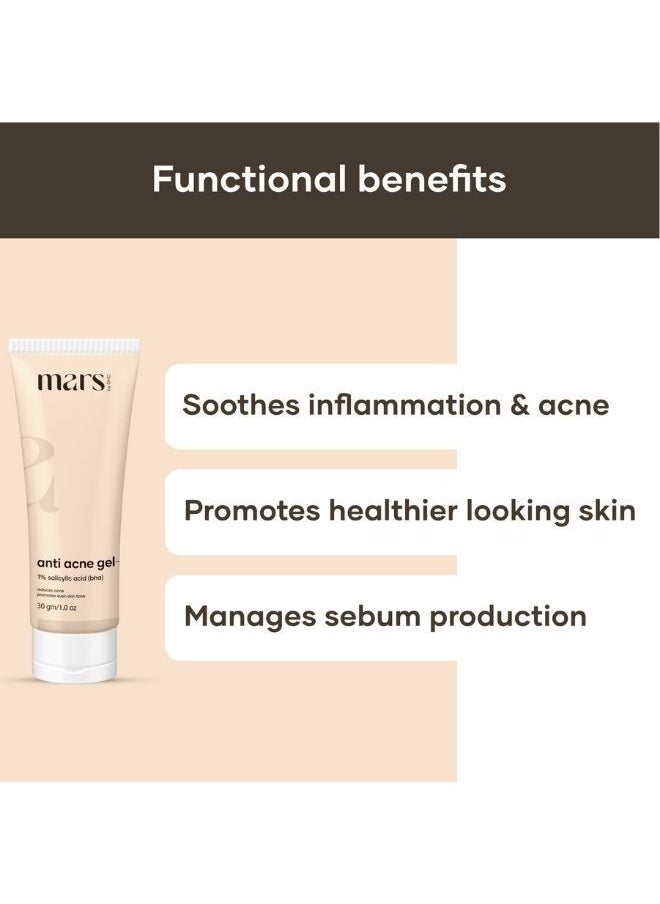 mars by GHC - Anti Acne Gel, 1% Salicylic acid(BHA), 0.5% glycolic acid(AHA) - 30 gm - Image 1