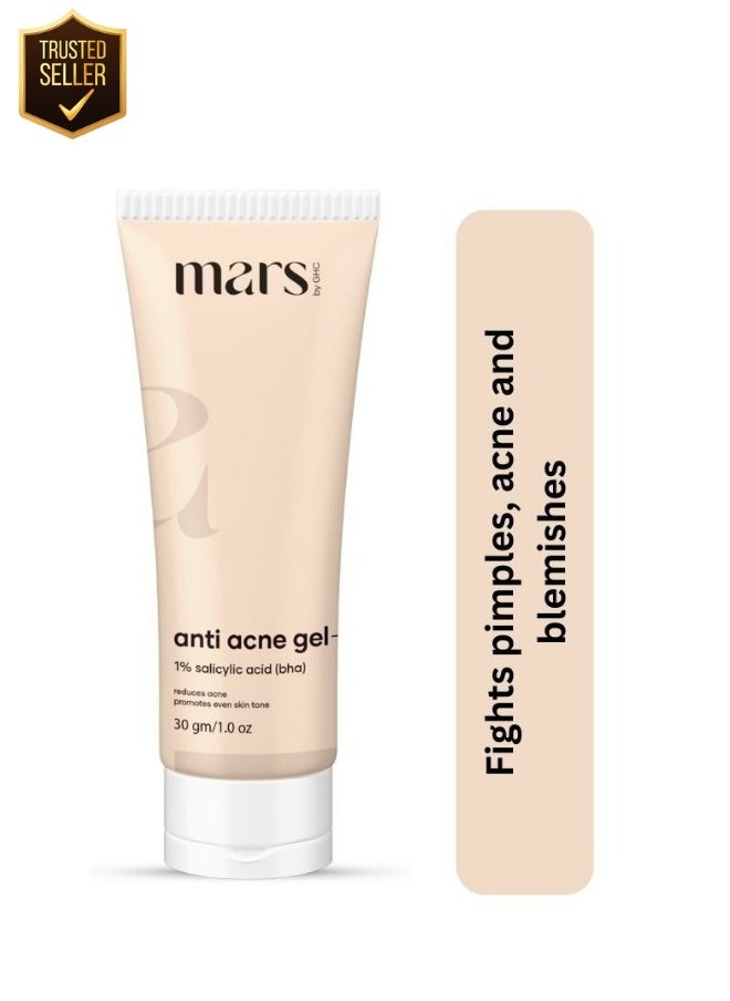mars by GHC - Anti Acne Gel, 1% Salicylic acid(BHA), 0.5% glycolic acid(AHA) - 30 gm - Image 1