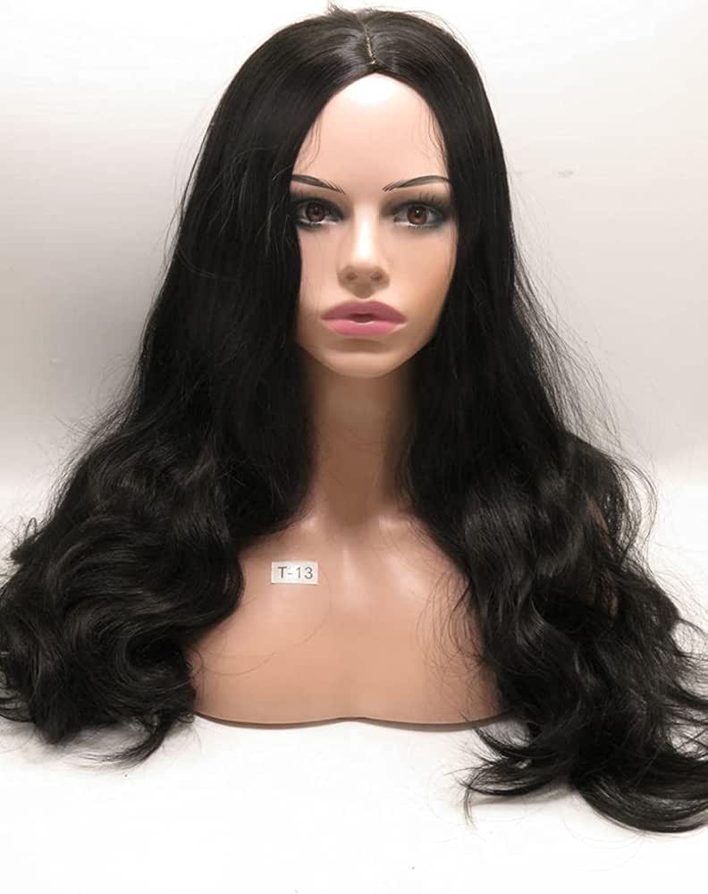 باروكة شعر طويلة سوداء للنساء من ECIF