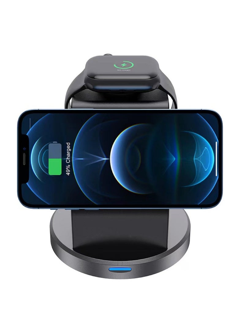 General - Wireless Charging Station for Apple Multiple Devices, 3 in 1 Wireless Charger Dock for iPhone 15/14/13/12/11, Fast Wireless Charger for Apple Watch Ultra - Image 1