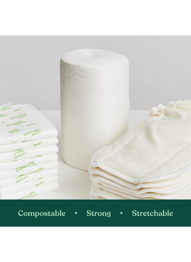Naturally Nature - Disposable Cloth Diaper Liners - 400 Count - (4 Rolls, 100 Sheets per Roll) - Image 1