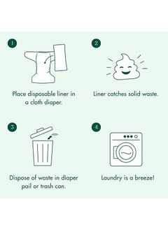Naturally Nature Disposable Cloth Diaper Liners - 400 Count - (4 Rolls, 100 Sheets per Roll)  - Image 3