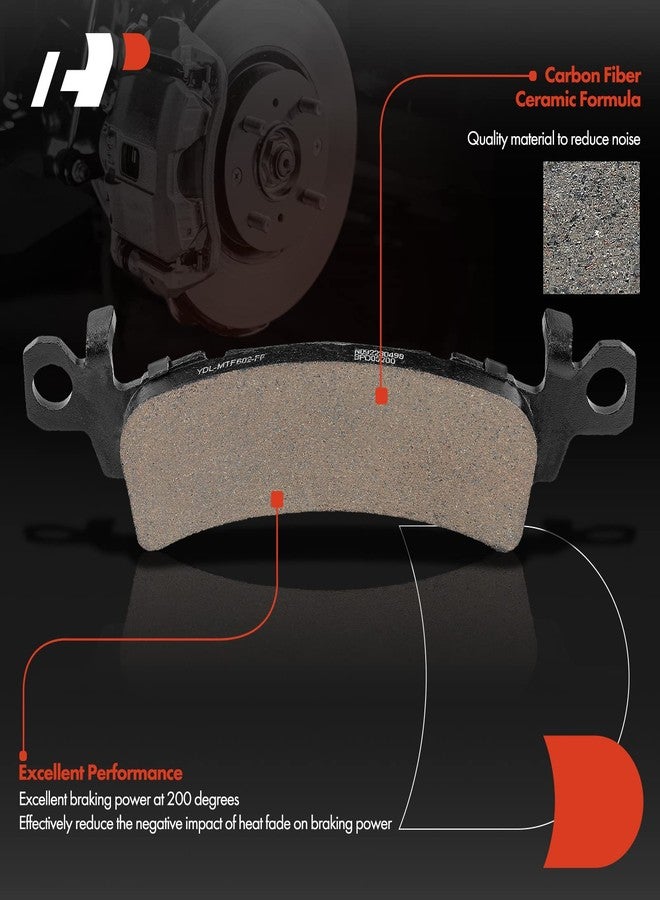 A-Premium Front Ceramic Disc Brake Pads Set Compatible with Chevrolet Blazer, Caprice, Astro, G10, G20 & Buick LeSabre, Roadmaster & Cadillac Brougham, Fleetwood & GMC G1500, G2500, Jimmy, 4 Pcs - Image 3