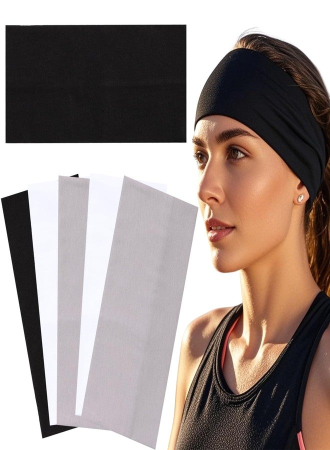 RJMBMUP 6 PCS Extra Wide Headbands for Women Cotton Non Slip Hair Bands Sweat Thick Headband Sport Hair Accessories Multi Color - Image 1