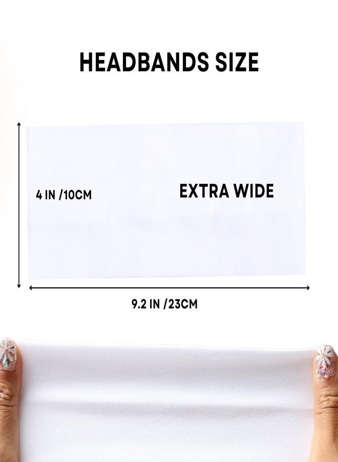 RJMBMUP 6 PCS Extra Wide Headbands for Women Cotton Non Slip Hair Bands Sweat Thick Headband Sport Hair Accessories Multi Color - Image 2