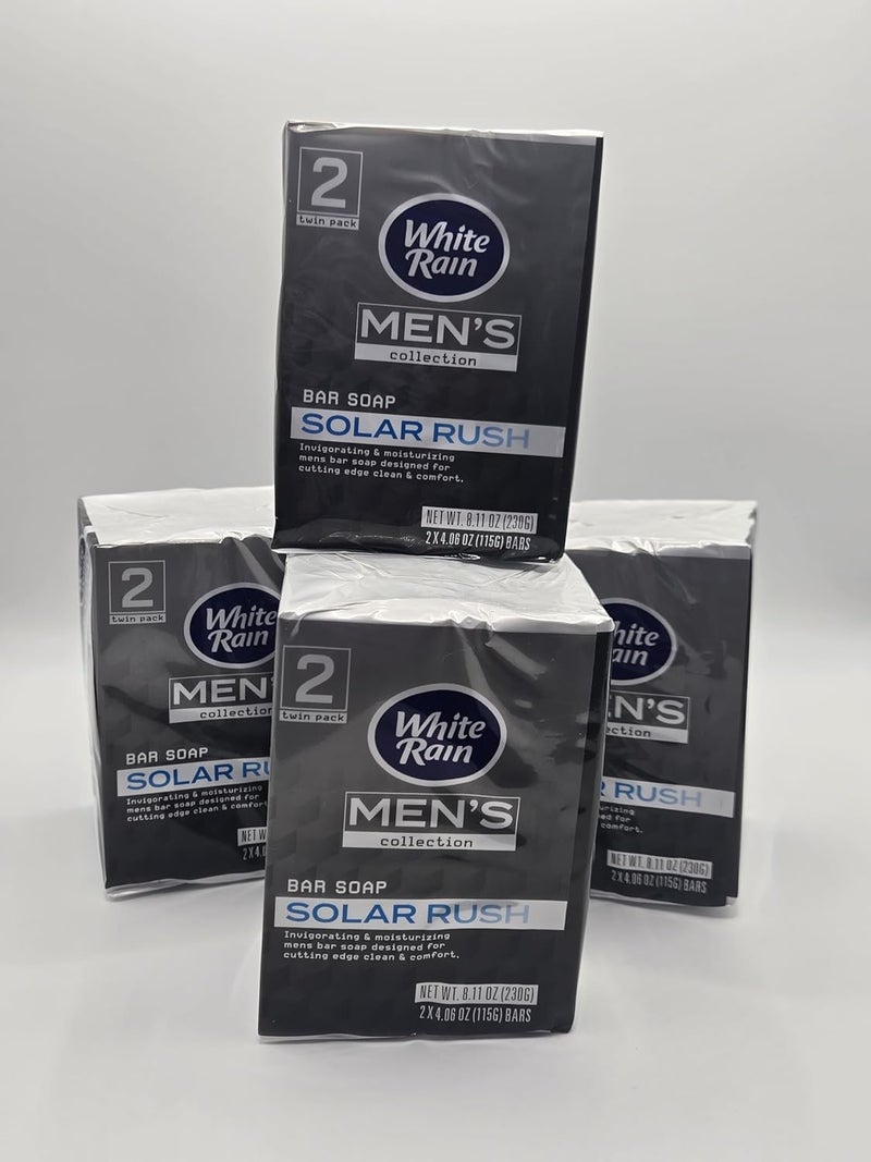 White Rain 4x Mens Collection Solar Rush Bar Soap 8 Bars - Image 4