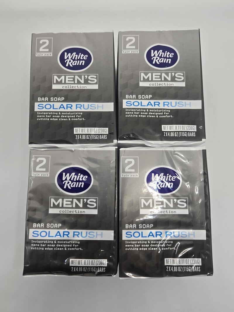 White Rain 4x Mens Collection Solar Rush Bar Soap 8 Bars - Image 3