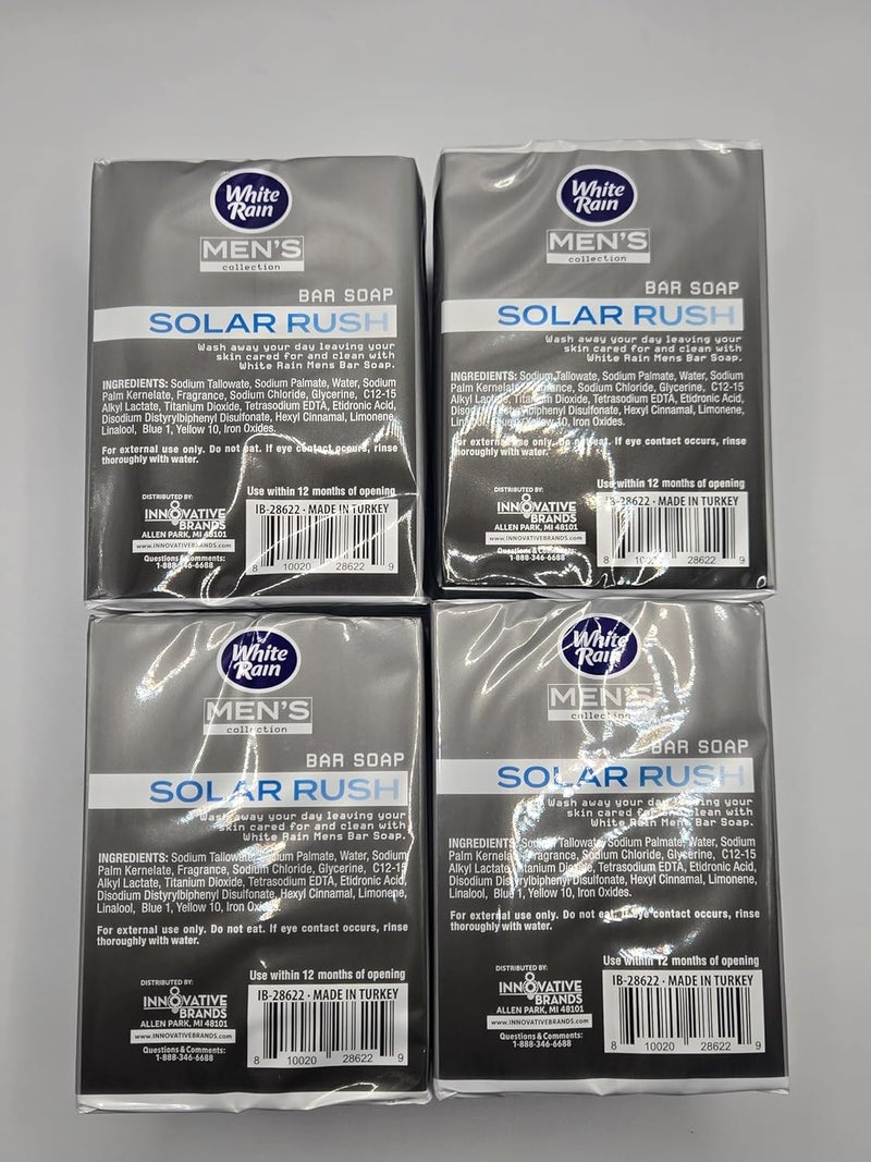 White Rain 4x Mens Collection Solar Rush Bar Soap 8 Bars - Image 2