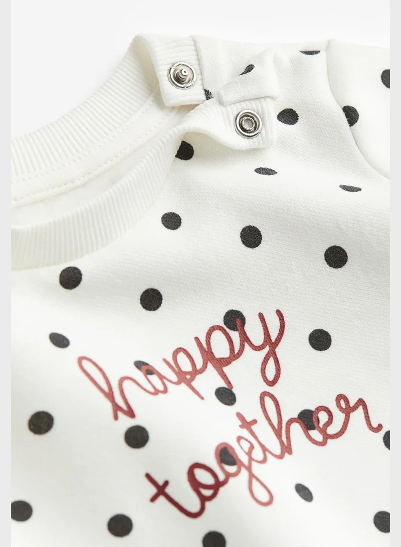 H&M Infant Text Print Sweatshirt & Leggings Set