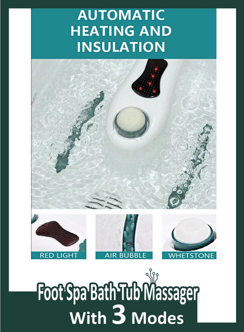 توشونكس مدلك حوض استحمام سبا للقدم مع 3 أوضاع لتخفيف التوتر للأقدام المتعبة حوض باديكير محمول جهاز كهربائي للتخلص من السموم - Image 5