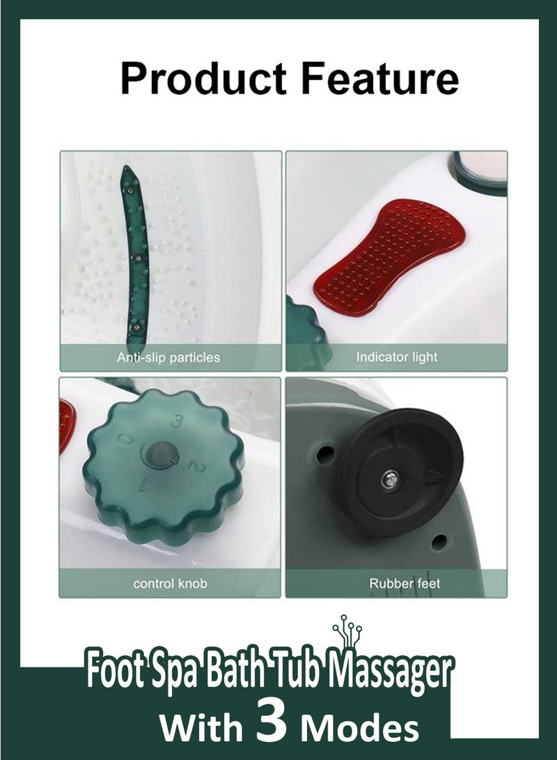 توشونكس مدلك حوض استحمام سبا للقدم مع 3 أوضاع لتخفيف التوتر للأقدام المتعبة حوض باديكير محمول جهاز كهربائي للتخلص من السموم - Image 4