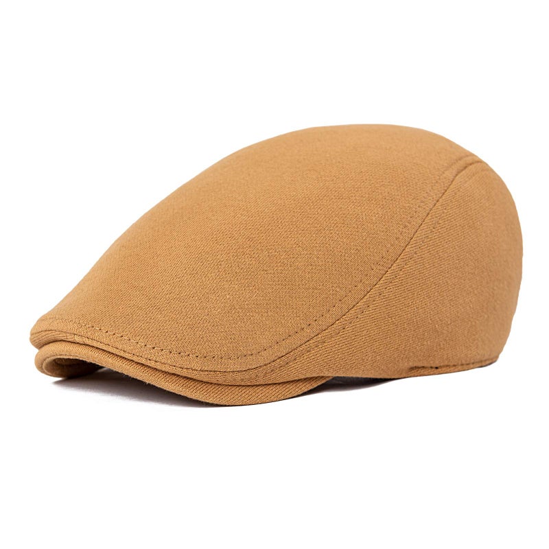 VOBOOM Men's Cotton Flat Ivy Gatsby Newsboy Driving Hat Cap (Khaki) - Image 1