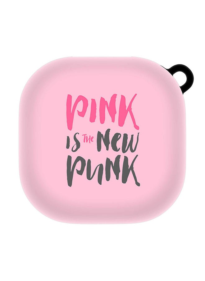 Stylizedd - StylePods Custom Case Samsung Galaxy Buds Pro (2021) / Buds Live Case With Anti-Lost Keychain - Pink is the new punk - Image 1