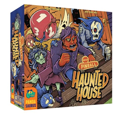 Pandasaurus Games Boxtop Pinball Haunted House Exciting Family Pinball Adventure Fun Monster Themed Tabletop Game for Kids Adults Ages 8 14 Players 15 Minute Playtime Made by Pandasaurus Games - Image 1