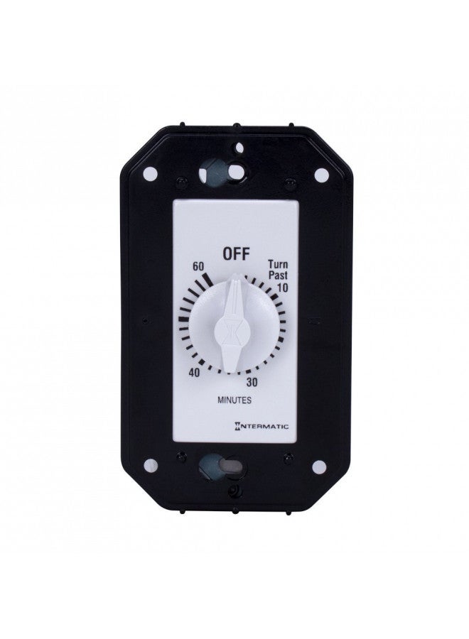 Intermatic Intermatic FD60MWC 60-Minute Spring-Wound In-Wall Countdown Timer Switch for Auto-Off control of Fans and Lights, White  - Image 2
