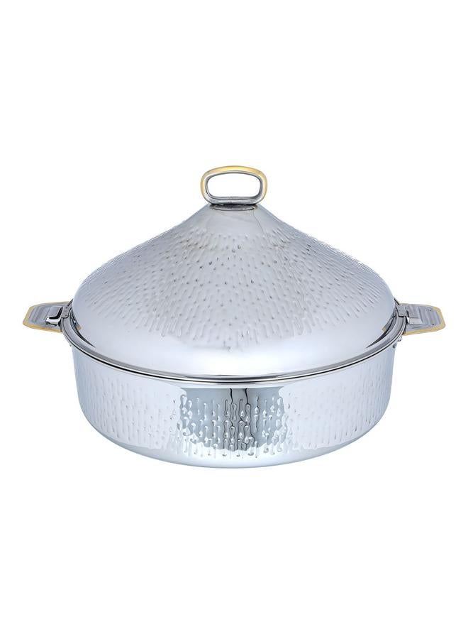 ماكسيما حافظة طعام تاج ستيل 8.5 لتر 40 سم دائرية فضية - Image 1