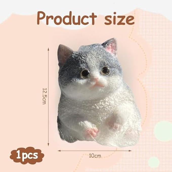 Fejytor Big Taba Squishy Cat, Handmade Large Cat Taba Toys, Stress Relief, Funny, Cute Soft Squishy Stress Toy Gifts. (X) - Image 2