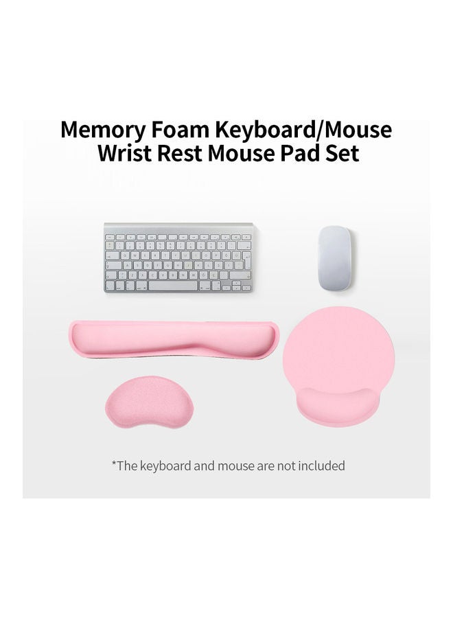 NIBEMINENT Ergonomic Memory Foam Keyboard Mouse Pad Set Blue - Image 2