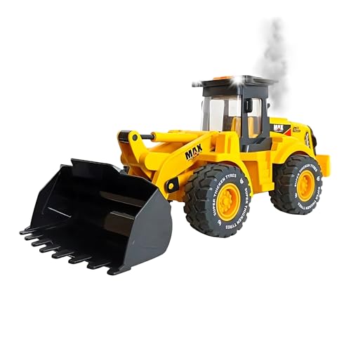 Crackles Jumbo Bulldozer Toy – Big Size Friction Powered Construction Vehicle with Lights, Sounds, Real Smoke Effect & Moving Parts | Heavy Duty Bulldozer Tractor Toy Truck for Boys Age 3-12 - Image 1