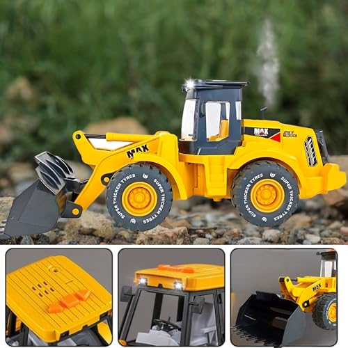 Crackles Jumbo Bulldozer Toy – Big Size Friction Powered Construction Vehicle with Lights, Sounds, Real Smoke Effect & Moving Parts | Heavy Duty Bulldozer Tractor Toy Truck for Boys Age 3-12 - Image 4