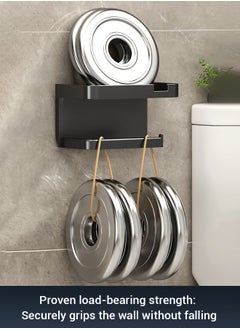 Generic Multifunctional Toilet Paper Holder | Tissue Holder for Bathroom | With Shelf, Phone Holder, Watch and Accessories Tray | Wall-Mounted | Space-Saving Organizer  - Image 5