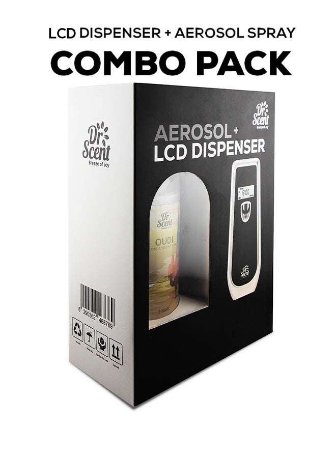دكتور سينت معطر جو دكتور سنت نسيم الفرح كومبو | أفضل معطر جو أوتوماتيكي بشاشة  فولتاليا + عبوة بخاخ  مل | عطر معزز يدوم طويلاً للمنزل والمكتب عودي - Image 4