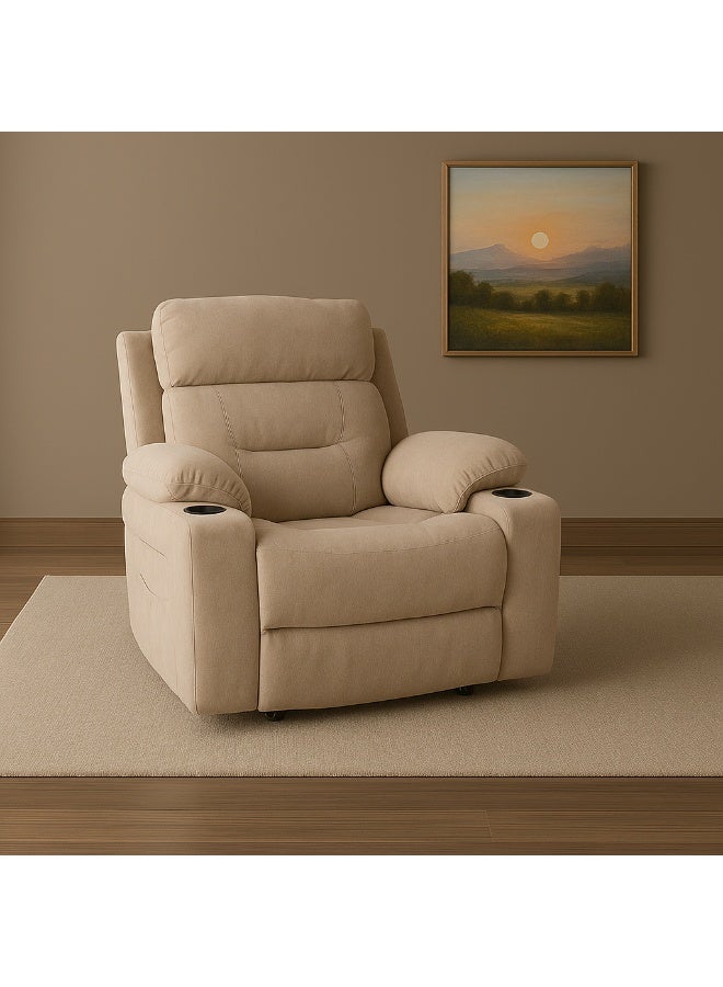 NZONE STORE Large Beige Rocking and Swivel Recliner Chair - Comfortable and Luxurious Design - Image 1