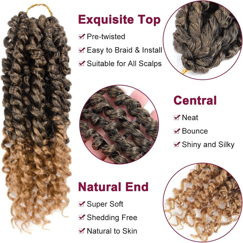 NAYOO Passion Twist Hair - 8 Packs 6 Inch Passion Twist Crochet Hair For Black Women, Crochet Pretwisted Curly Hair Passion Twists Synthetic Braiding Hair Extensions(6 Inch 8 Packs, T27) - Image 3
