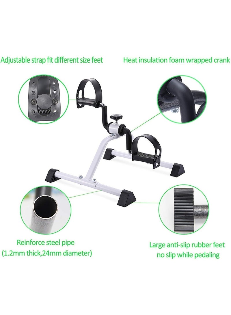 Mini Exercise Bike Pedal Exerciser for Home & Office Workout | Portable Under Desk Foot Cycle Machine with Adjustable Resistance & LCD Display | Compact Arm & Leg Fitness Trainer for Cardio, Muscle Strengthening, Physical Therapy & Calorie Burning | Quiet Portable Pedal Bike for Seniors, Rehabilitation, Office Exercise & Indoor Fitness Training - Image 3