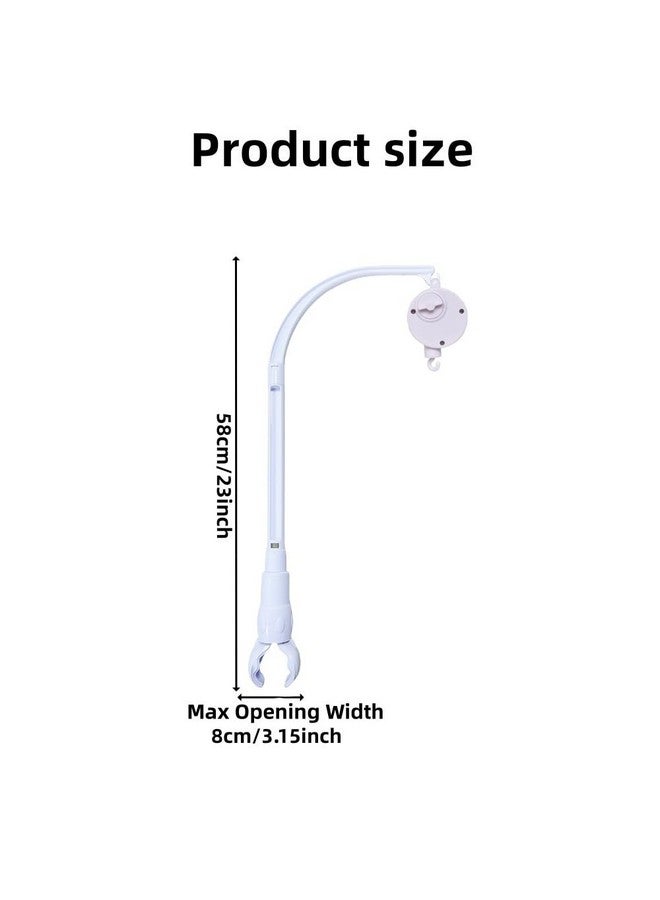 Accfore 23 inches Crib Mobile Arm Nursery Mobile Arm Baby Mobile Hanger,The Claw Part can be Adjusted Width,DIY Toy Decoration,Mobile Arm for Crib(with Music Box) - Image 2