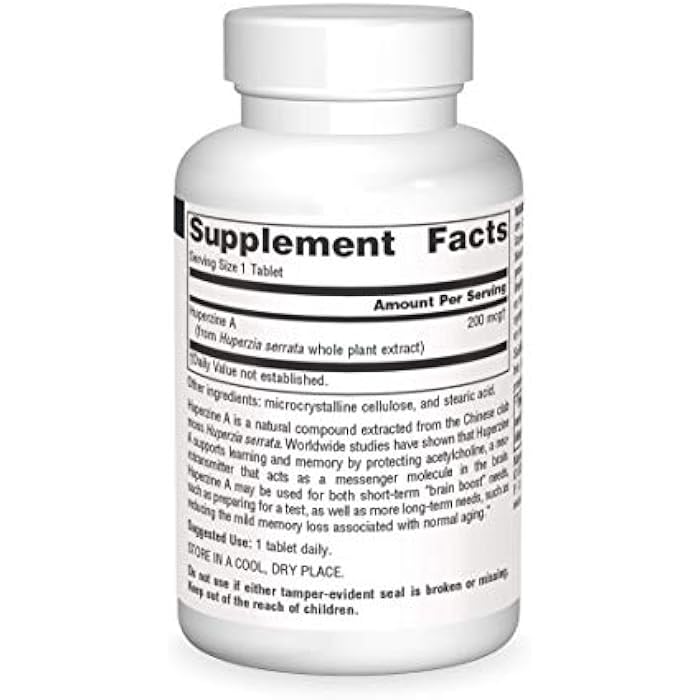 Source Naturals Huperzine A, for Learning & Memory* 200 mcg - 120 Tablets - Image 3