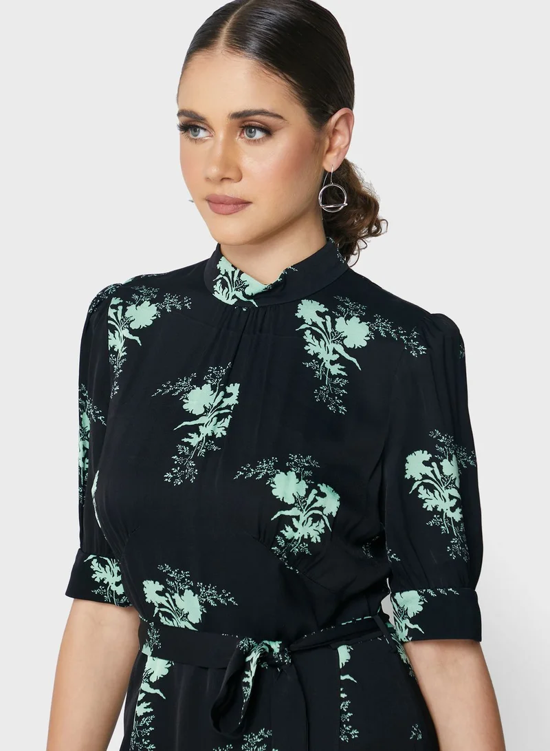 LK Bennett Printed Pleated Dress