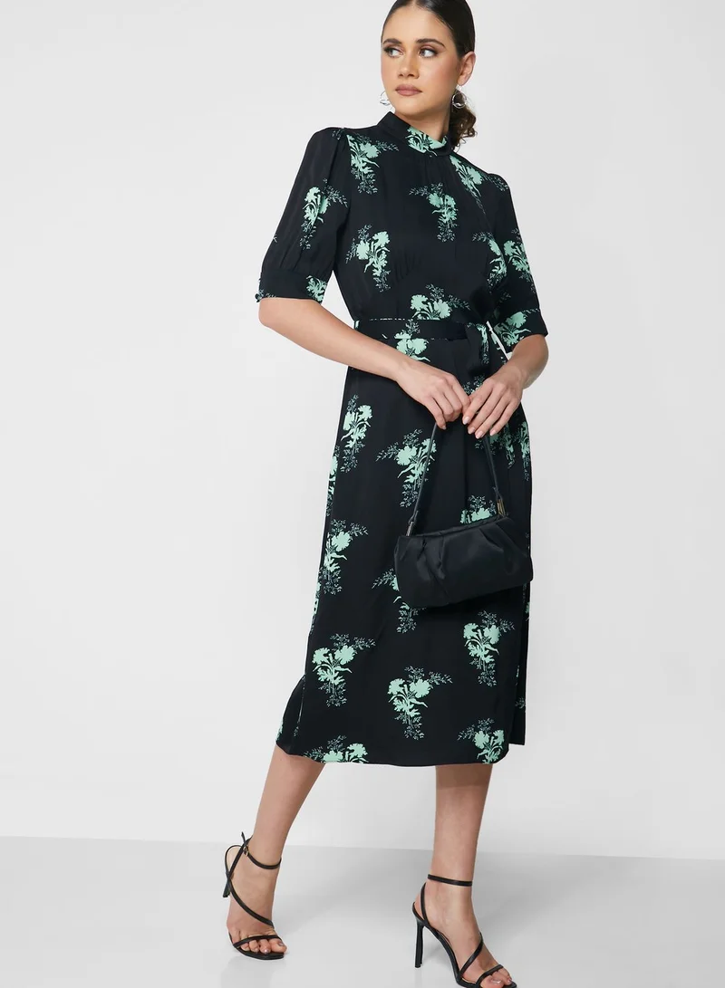 LK Bennett Printed Pleated Dress