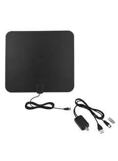 50 Miles 25db Thin HDTV Digital Signal HD TV Indoor Antenna Flat with Amplifier VHF UHF