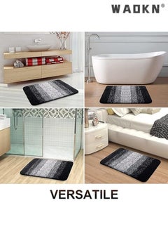 Luxury Bathroom Rug Mat, Soft and Absorbent Microfiber Bath Rugs, Non-Slip Shaggy Bath Carpet, Machine Wash Dry, Bath Mats for Bathroom Floor, Tub and Shower(Black,50x80cm） - pzsku/Z944F1FE569C3E1F4EEFAZ/45/_/1727408669/c036c00f-928c-4078-96a5-600a167bb62b