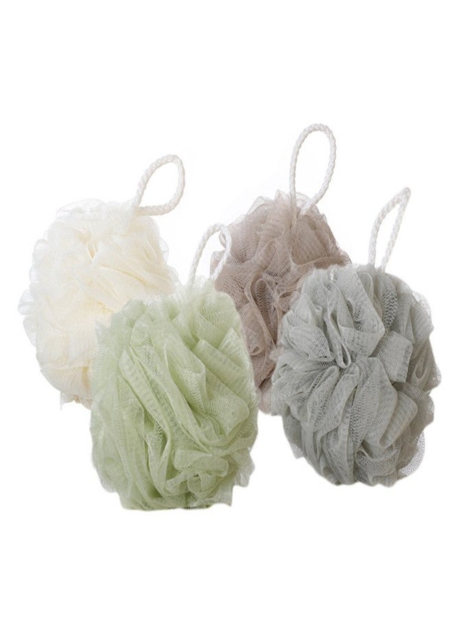 SPHTOEO Bath Shower Sponge Loofahs Mesh Pouf Shower Bath Ball Brush (White) - Image 3