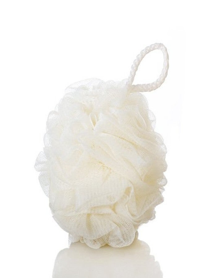 SPHTOEO Bath Shower Sponge Loofahs Mesh Pouf Shower Bath Ball Brush (White) - Image 1