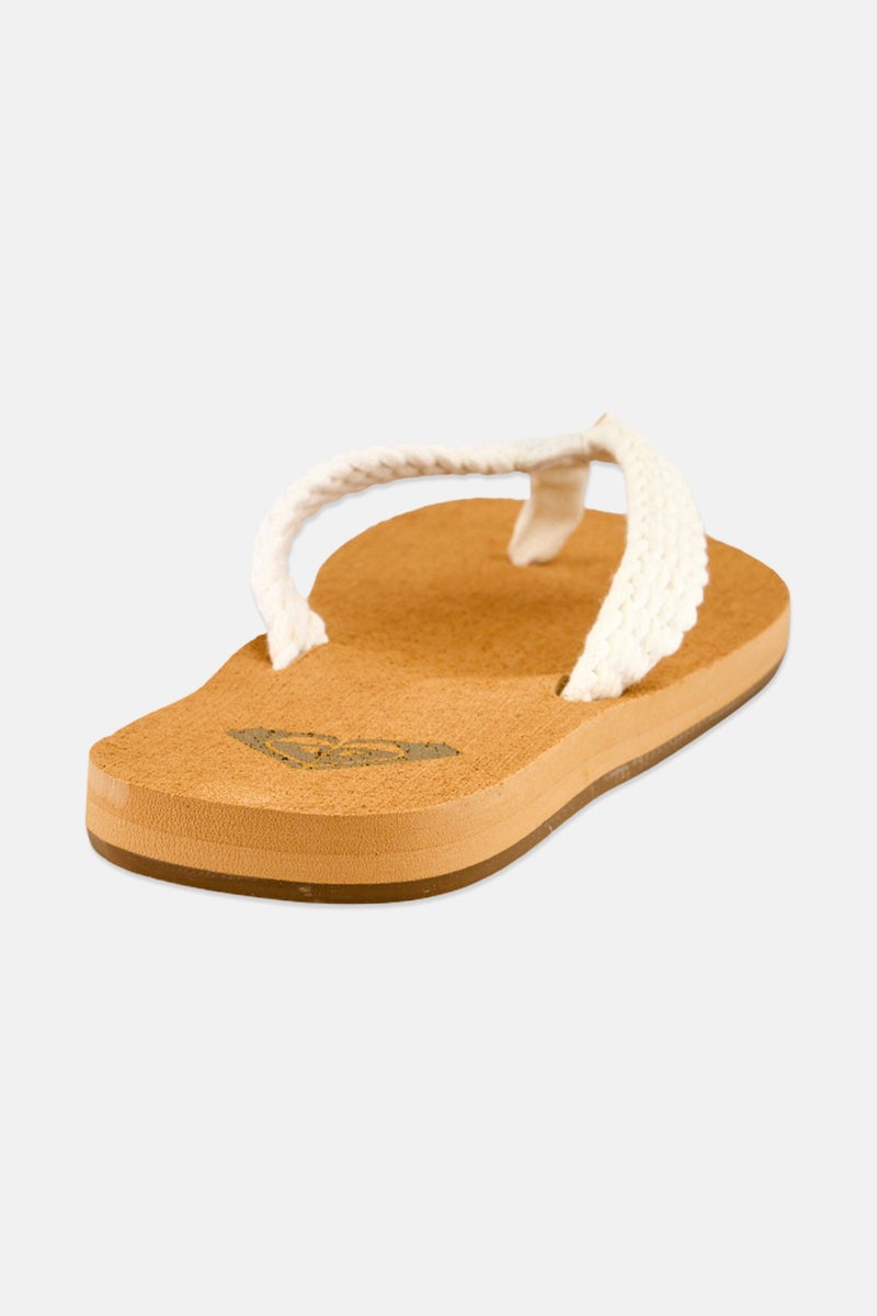 Roxy Women Porto Li Slip On Slippers, Off White - Image 2