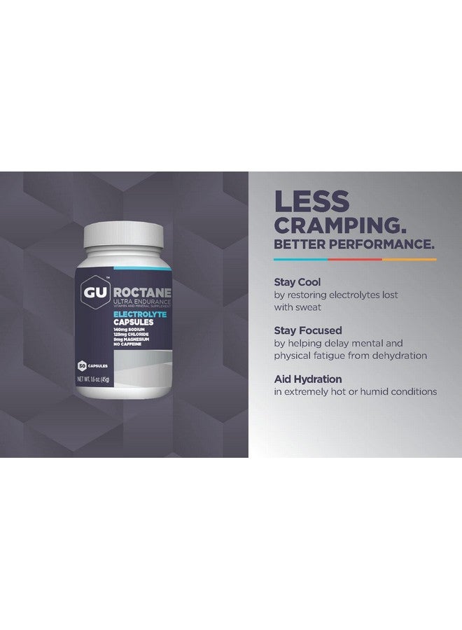 GU Energy Roctane Ultra Endurance Electrolyte Capsules,Informed Choice, Energy for Before, During or After Any Workout, 50-Count Bottle - Image 2