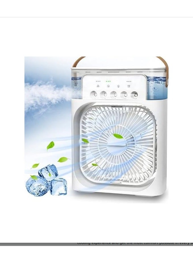 مروحة رذاذ الماء، مروحة تبريد وترطيب سطح المكتب مع رذاذ الماء، مروحة مكتب صغيرة مبردة بالماء للمنزل والمكتب والتخييم - Image 1