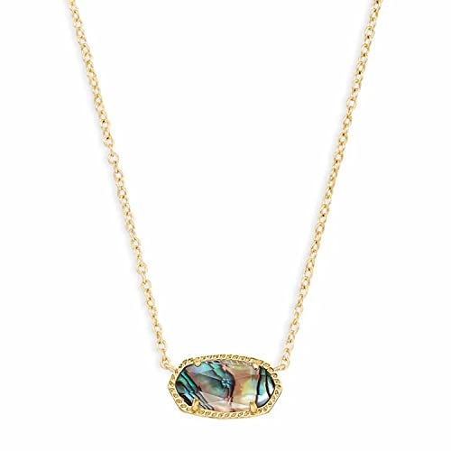 Kendra Scott Elisa Pendant Necklace for Women, Fashion Jewelry, 14k Gold-Plated, Abalone Shell - Image 1