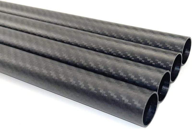 2 قطعة 23x21x500 مم أنبوب ألياف الكربون قضيب مجوف نسيج متعرج مركب لإكسسوارات طائرة RC بدون طيار DIY - Image 1