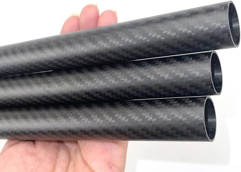 2 قطعة 23x21x500 مم أنبوب ألياف الكربون قضيب مجوف نسيج متعرج مركب لإكسسوارات طائرة RC بدون طيار DIY - Image 5